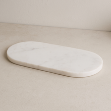 Load image into Gallery viewer, White Marble Oval Tray