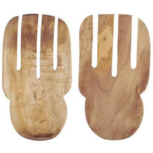 Load image into Gallery viewer, Olive Wooden Salad Serving Hands