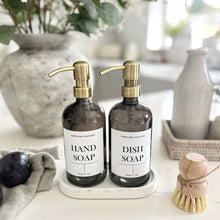 Load image into Gallery viewer, Smokey Grey Glass Soap Dispenser Bottle - 500ml