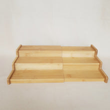 Load image into Gallery viewer, Extendable 3 Tier Bamboo Spice Rack