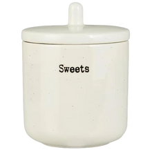 Load image into Gallery viewer, Sweet Treats White Ceramic Jar with Lid