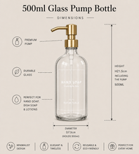 Load image into Gallery viewer, Amber Glass Lotion Dispenser Bottle - 500ml