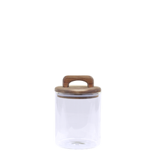 Load image into Gallery viewer, Tea, Coffee & Sugar Acacia Jar with Handled Lid Set 0.8l
