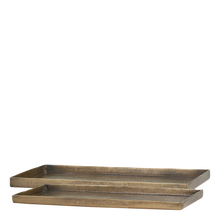 Load image into Gallery viewer, Antique Brass Rectangular Tray