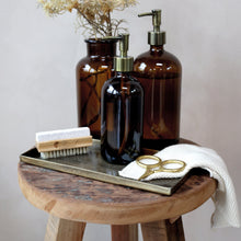 Load image into Gallery viewer, Antique Brass Rectangular Tray