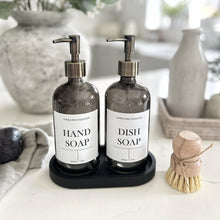 Load image into Gallery viewer, Smokey Grey Glass Soap Dispenser Bottle - 500ml