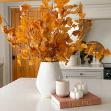 Load image into Gallery viewer, White Ribbed Ceramic Pumpkin - 2 sizes