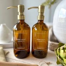 Load image into Gallery viewer, Amber Glass Lotion Dispenser Bottle - 500ml