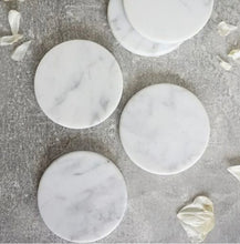 Load image into Gallery viewer, Set of 4 Round Marble Coasters