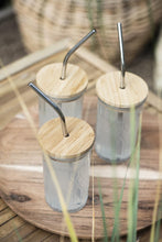 Load image into Gallery viewer, Glass Cup with Bamboo Lid and Straw - LIMITED Edition