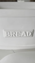 Load and play video in Gallery viewer, White Ceramic Bread Bin