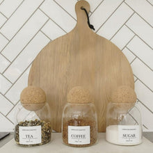 Load image into Gallery viewer, Tea, Coffee & Sugar Cork Ball Jar Set - 0.5l