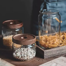 Load image into Gallery viewer, Tea, Coffee & Sugar Acacia Jar Set - 0.5l