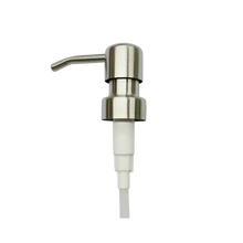Load image into Gallery viewer, A collection of various metal soap dispenser pumps laid out on a marble surface, including styles in gold, silver, black, and copper colors.