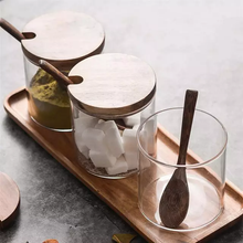 Load image into Gallery viewer, Wooden Lid Spice Jar with Spoon