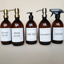 Load image into Gallery viewer, Amber Glass Soap Dispenser Bottle - 500ml