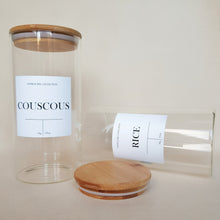 Load image into Gallery viewer, Large Glass Jar with a Bamboo Lid - 1.4 Litre