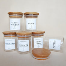 Load image into Gallery viewer, Small Round Spice Jar with Bamboo Lid - 220ml