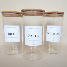 Load image into Gallery viewer, Large Glass Jar with a Bamboo Lid - 1.4 Litre