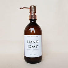 Load image into Gallery viewer, Amber Glass Soap Dispenser Bottle - 500ml