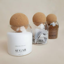 Load image into Gallery viewer, Tea, Coffee & Sugar Cork Ball Jar Set - 0.5l