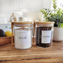 Load image into Gallery viewer, Tea, Coffee and Sugar Bamboo Jar Set with Spoons