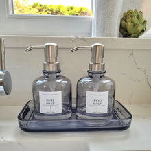 Load image into Gallery viewer, Silver Grey Glass Tray
