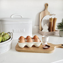 Load image into Gallery viewer, Cream Ceramic Egg Tray