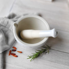 Load image into Gallery viewer, White Pestle & Mortar