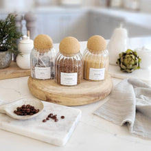 Load image into Gallery viewer, Ripple Glass Jar with Cork Ball - 500ml