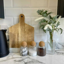 Load image into Gallery viewer, Ripple Glass Jar with Cork Ball - 500ml