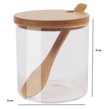 Load image into Gallery viewer, Wooden Lid Spice Jar with Spoon