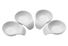Load image into Gallery viewer, Set of 4 White Ceramic Tapas Serving Dishes
