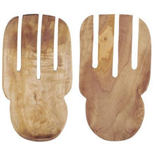 Load image into Gallery viewer, Olive Wooden Salad Serving Hands
