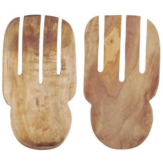 Olive Wooden Salad Serving Hands