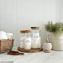 Load image into Gallery viewer, Laundry storage jar set products with white waterproof labels on a counter with a white wall background
