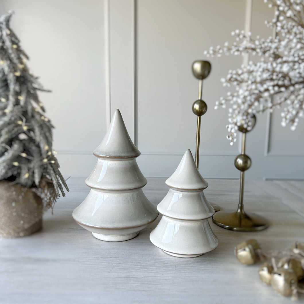 Natural Ceramic Christmas Tree - 2 sizes