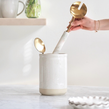 Load image into Gallery viewer, Cream Ceramic Fattoria Utensil Holder
