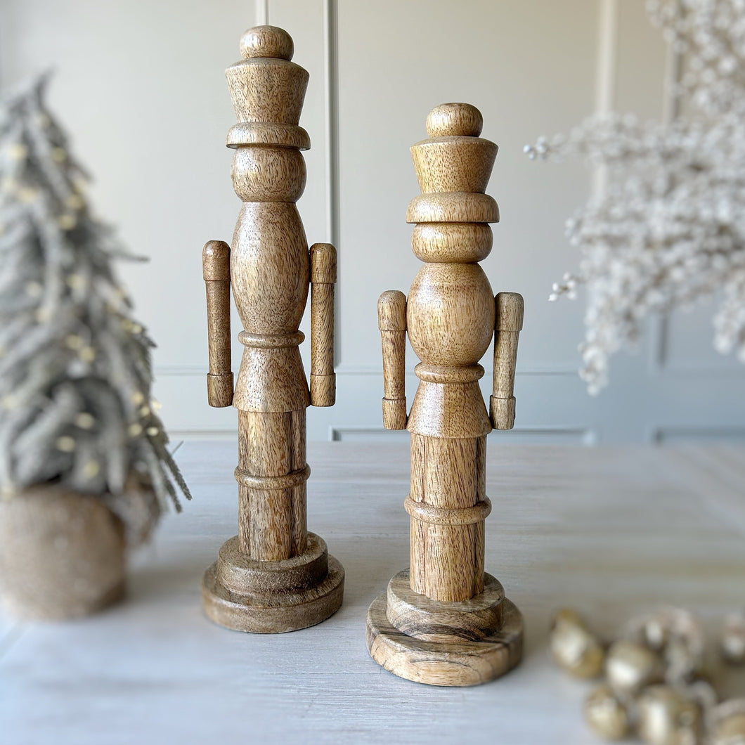Wooden Natural Christmas Nutcracker - 2 sizes