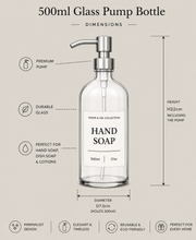 Load image into Gallery viewer, Smokey Grey Glass Soap Dispenser Bottle - 500ml
