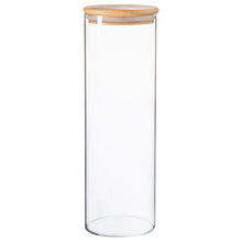 Load image into Gallery viewer, Tall Glass Jar with a Bamboo Lid - 2 litre
