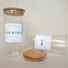 Load image into Gallery viewer, Large Glass Jar with a Bamboo Lid - 1.4 Litre
