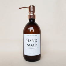 Load image into Gallery viewer, Perfectly Imperfect Amber Glass Soap Dispenser - 500 ml
