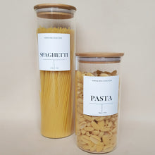 Load image into Gallery viewer, Tall Glass Jar with a Bamboo Lid - 2 litre
