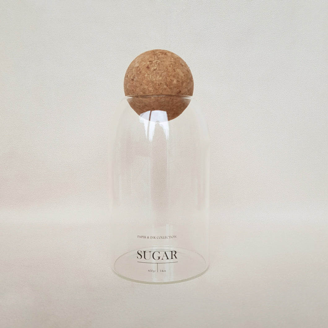 Perfectly Imperfect Classic Glass Jar with Cork Ball - 800ml