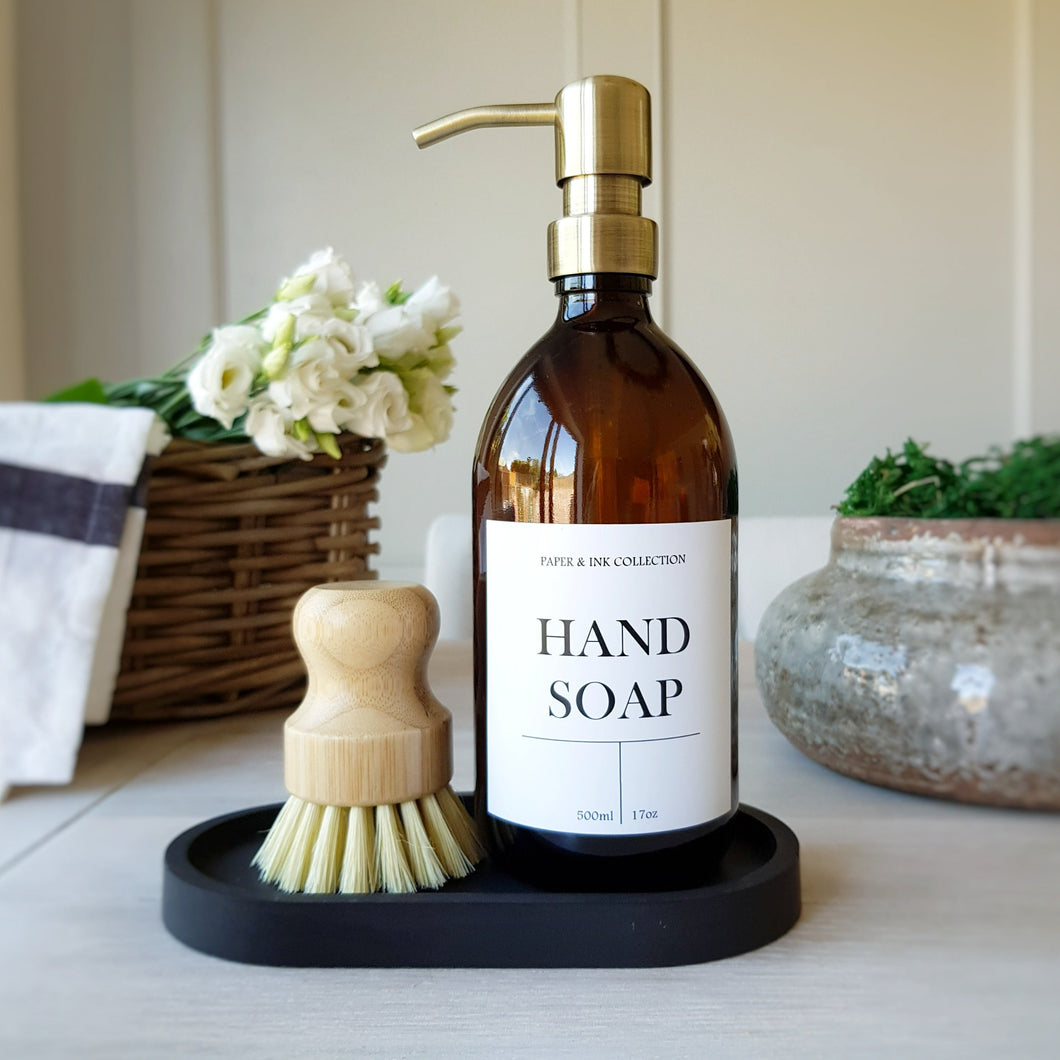 Perfectly Imperfect Amber Glass Soap Dispenser - 500 ml