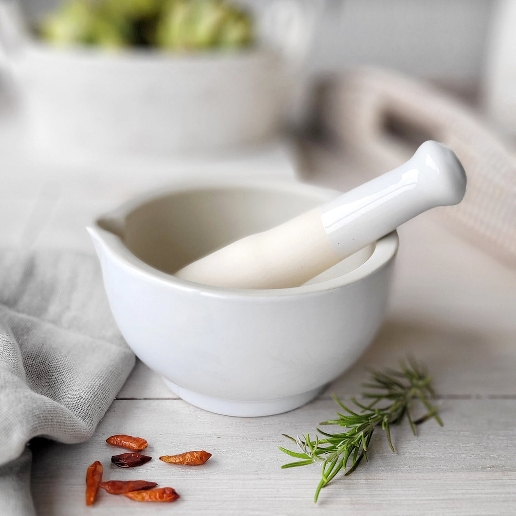 White Pestle & Mortar