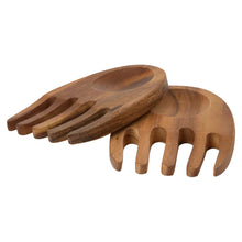 Load image into Gallery viewer, Acacia Wooden Salad Serving Hands
