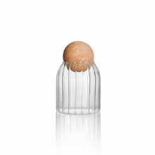 Load image into Gallery viewer, Ripple Glass Jar with Cork Ball - 500ml
