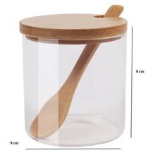 Load image into Gallery viewer, Wooden Lid Spice Jar with Spoon
